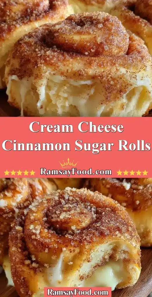 Delicious cream cheese cinnamon sugar rolls with frosting