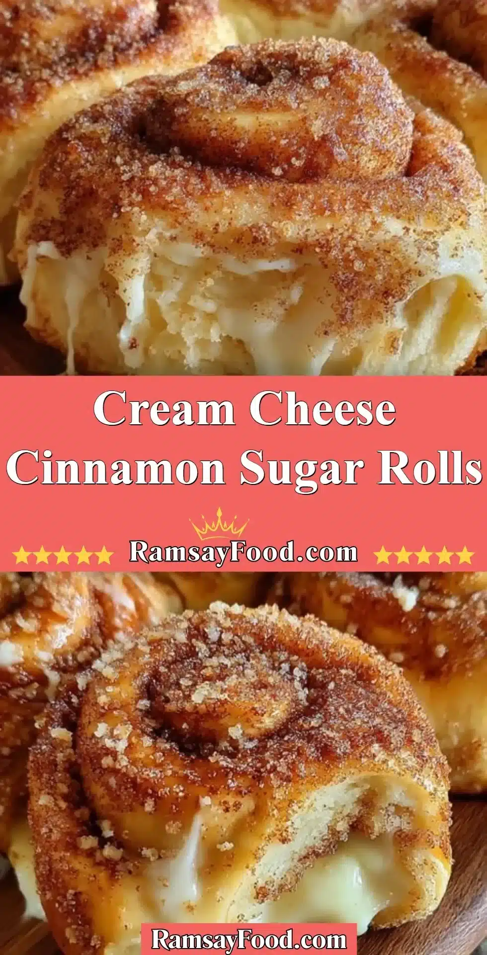Delicious cream cheese cinnamon sugar rolls with frosting