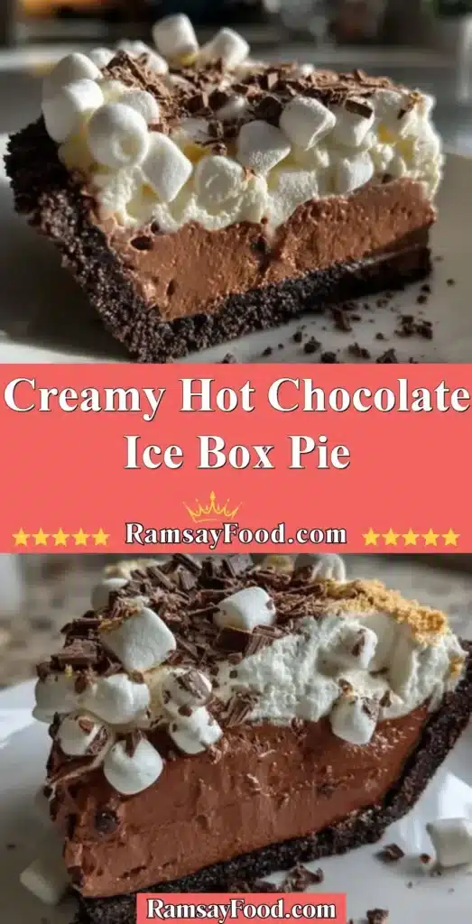 Delicious creamy hot chocolate pie served on a plate