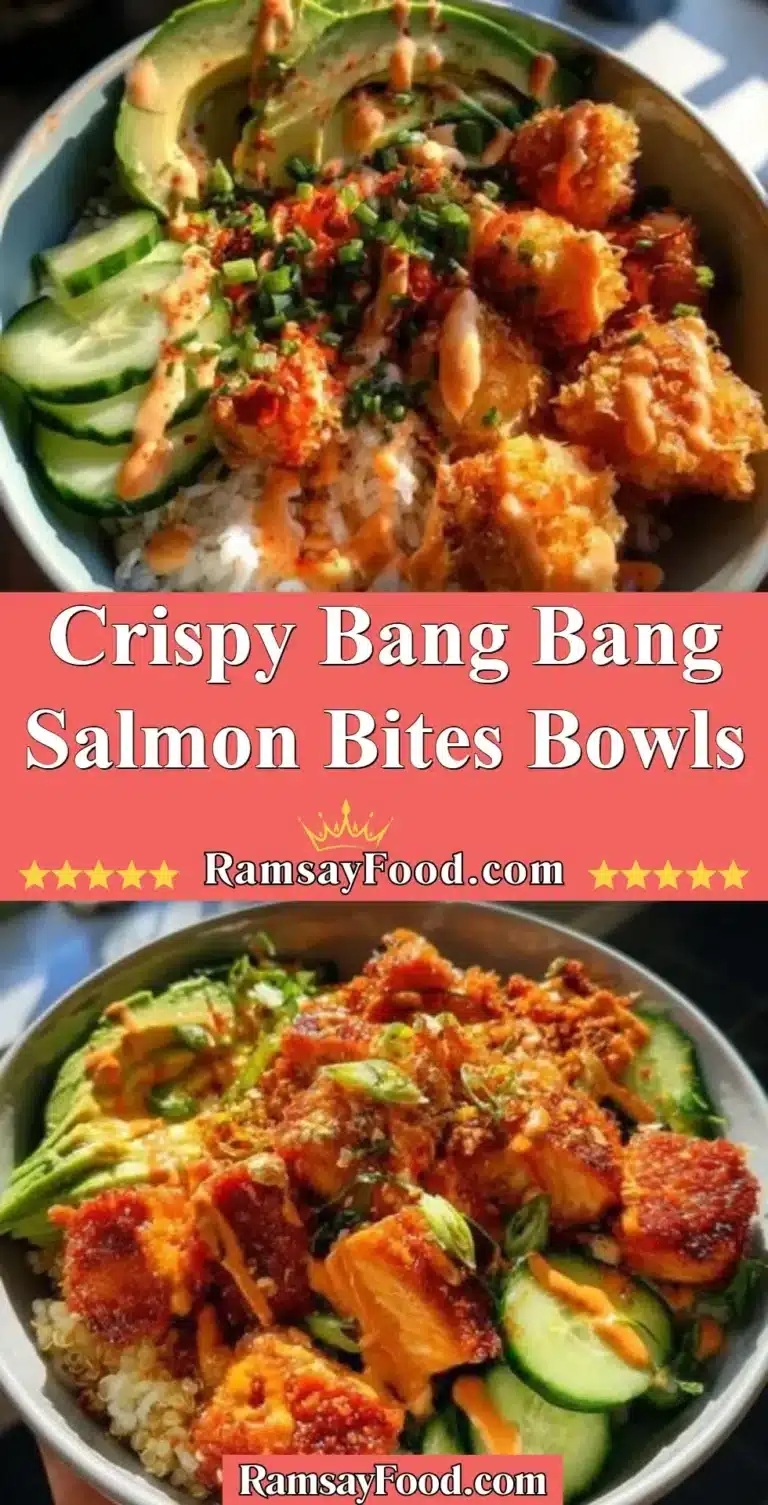 Crispy Bang Bang Salmon Bites Bowls 9 Crispy Bang Bang Salmon Bites served in a vibrant bowl with fresh ingredients.