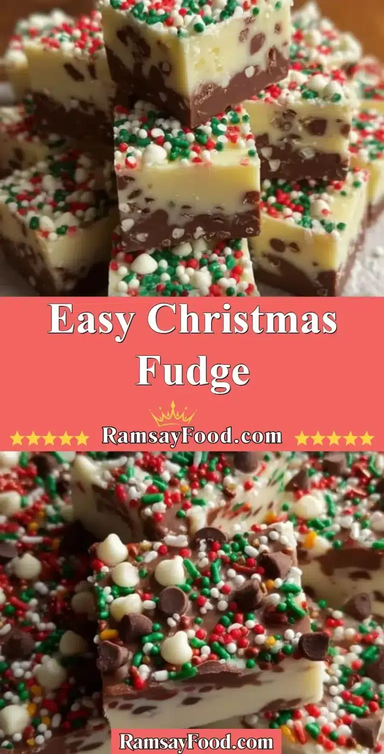 Easy Christmas Fudge 9 Delicious easy Christmas fudge made with chocolate and nuts, perfect for holiday gifting.