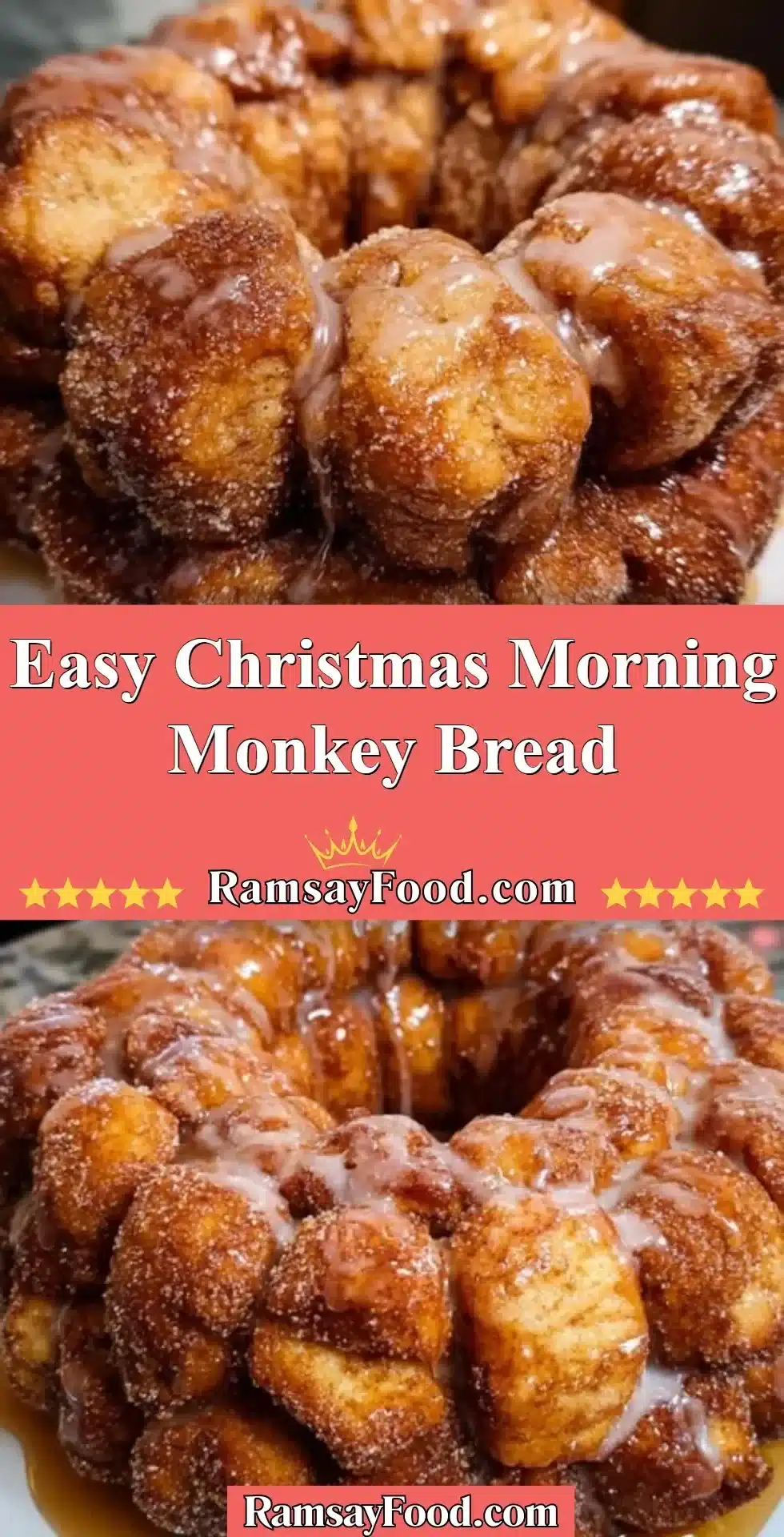 Easy Christmas Morning Monkey Bread 2 Delicious Easy Christmas Morning Monkey Bread served on a festive table.