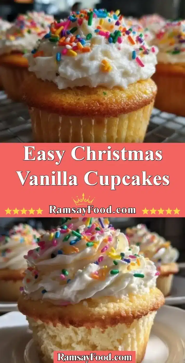 Easy Christmas Vanilla Cupcakes 7 Easy Christmas vanilla cupcakes topped with festive decorations