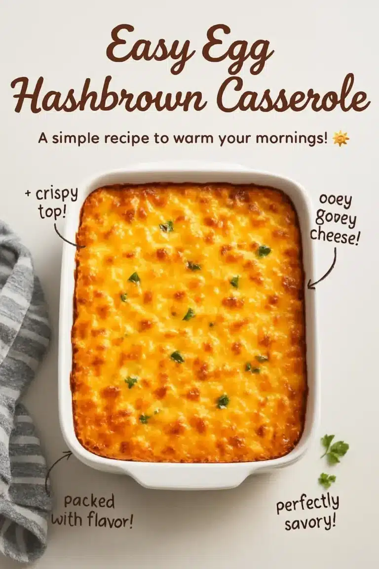 Easy Egg Hashbrown Casserole for a Cozy Breakfast Delight 8 Delicious egg hashbrown casserole served in a cozy breakfast setting.