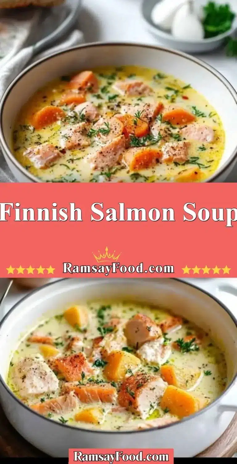 Finnish Salmon Soup 4 Bowl of authentic Finnish Salmon Soup with fresh ingredients and herbs
