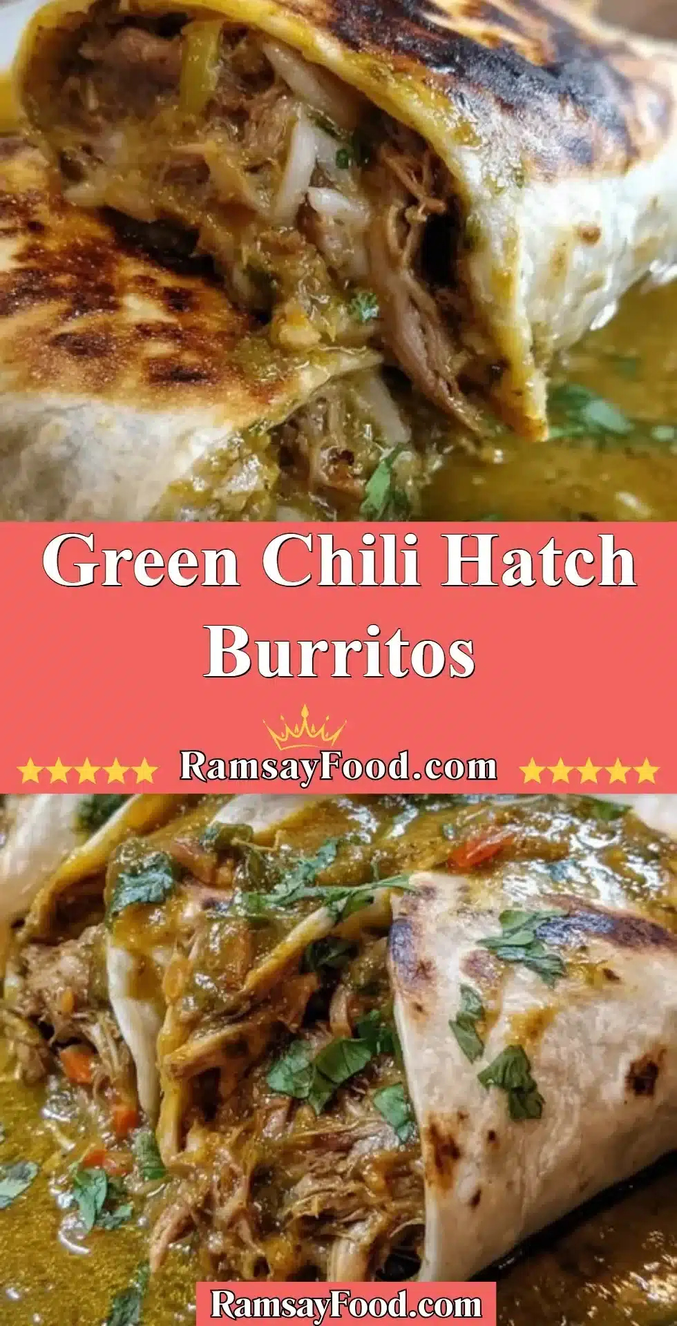 Green Chili Hatch Burritos 2 Delicious green chili burritos filled with Hatch green chilies and savory ingredients