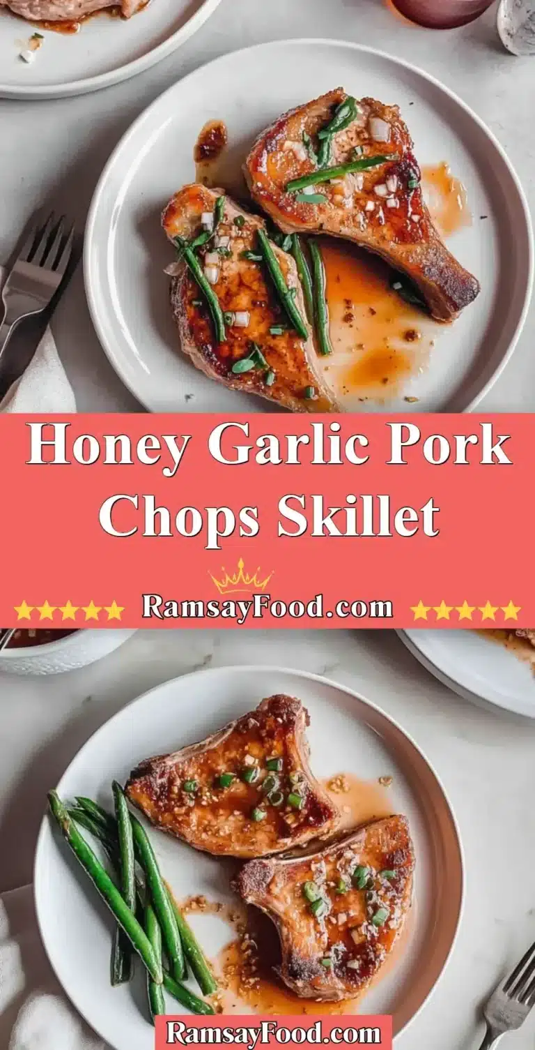 Honey Garlic Pork Chops Skillet 4 Honey Garlic Pork Chops Skillet ready to serve