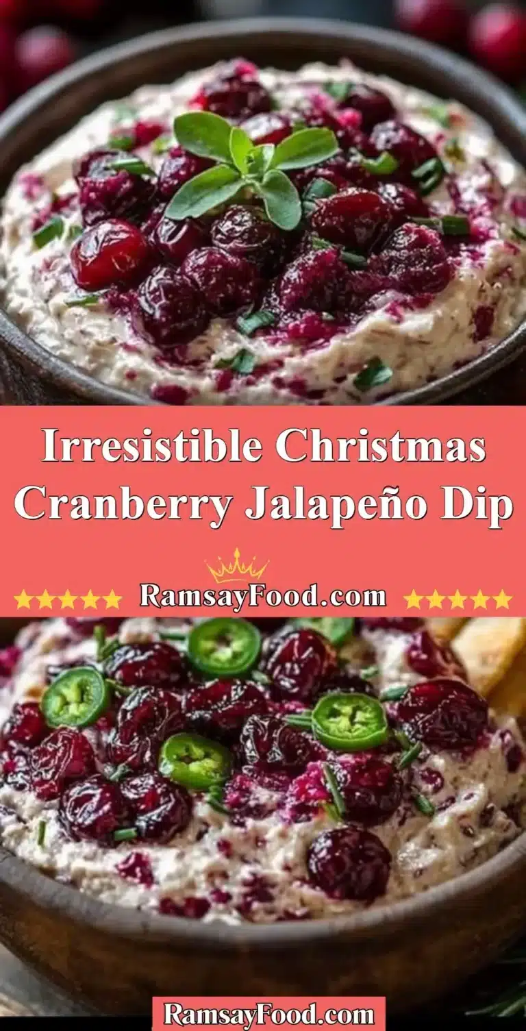Irresistible Christmas Cranberry Jalapeño Dip 5 Irresistible Christmas cranberry jalapeño dip served in a festive bowl