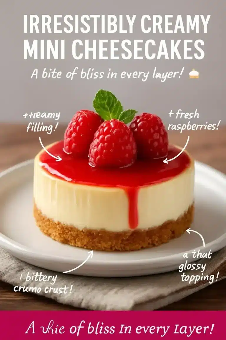 Irresistibly Creamy Mini Cheesecakes New York Style Delight 3 Delicious mini cheesecakes featuring a classic New York style, perfect for dessert lovers.