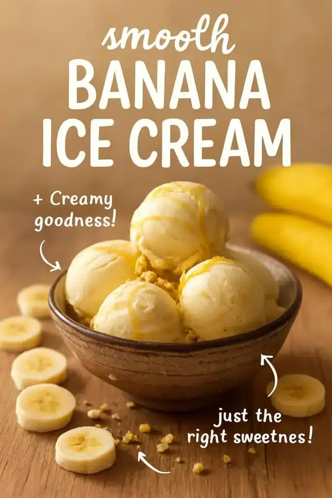 Delicious Ninja Creami banana ice cream served in a bowl with fresh bananas