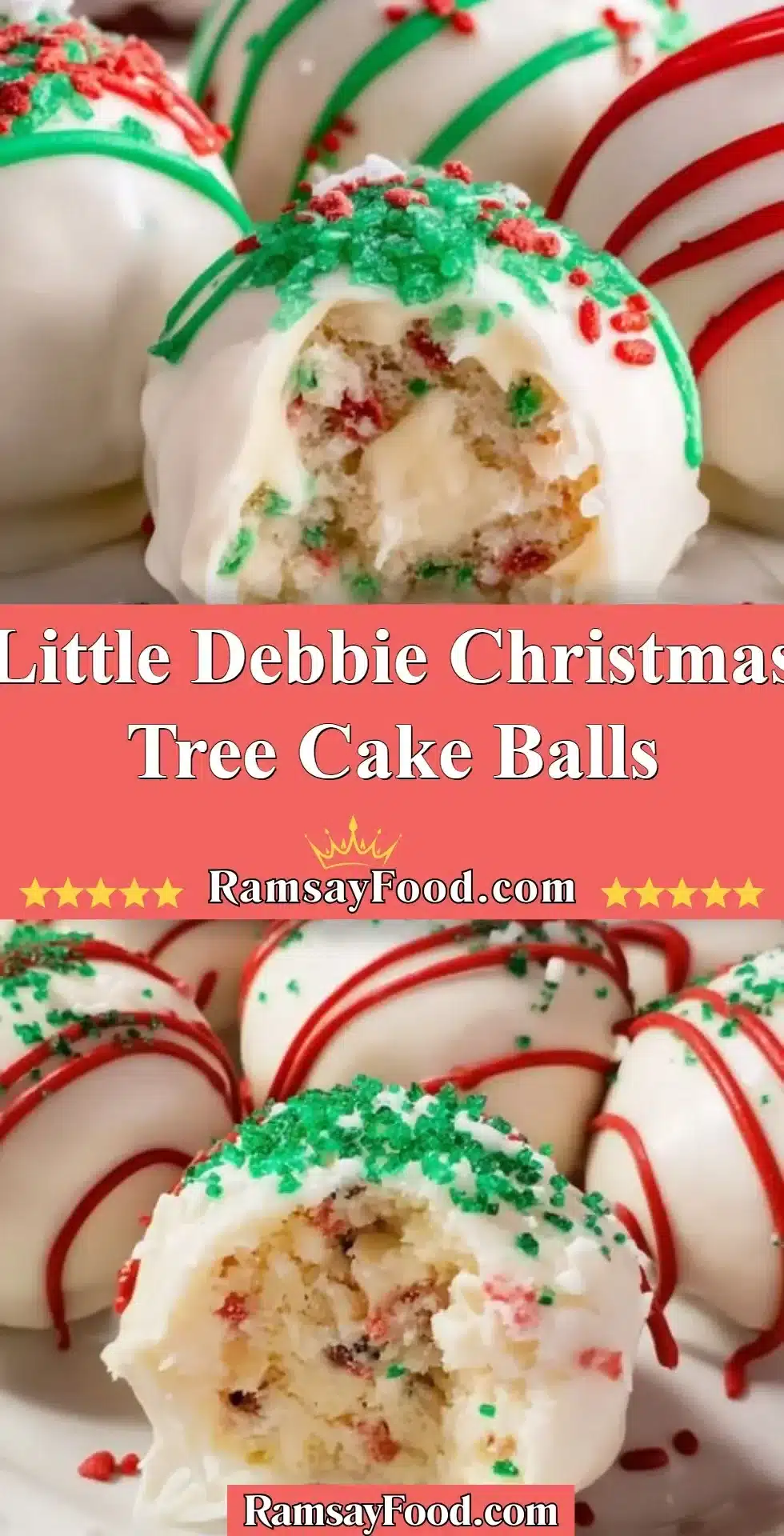 Little Debbie Christmas Tree Cake Balls 2 Christmas Tree Cake Balls by Little Debbie, festive holiday dessert treat