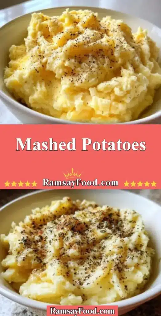 Delicious creamy mashed potatoes served in a bowl with garnish