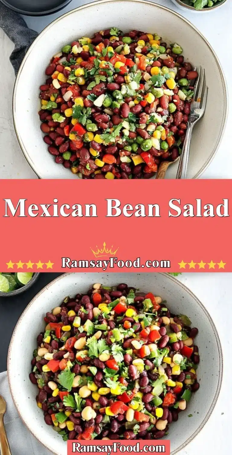 Vibrant Mexican Bean Salad with colorful vegetables and beans