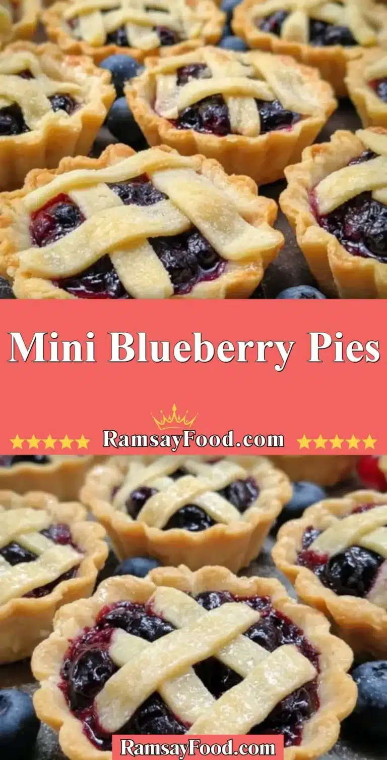 Mini blueberry pies fresh out of the oven