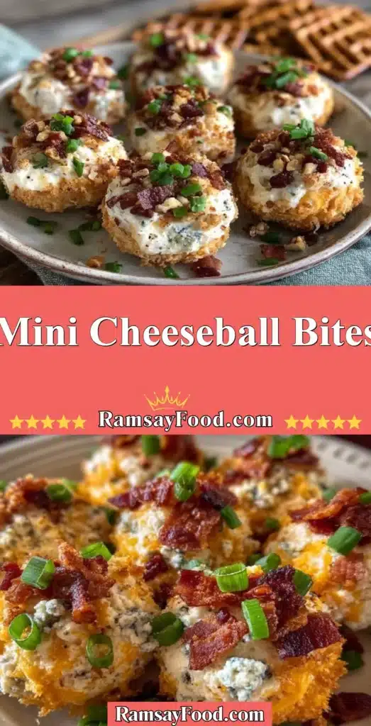 Mini Cheeseball Bites served on a platter for a party appetizer.