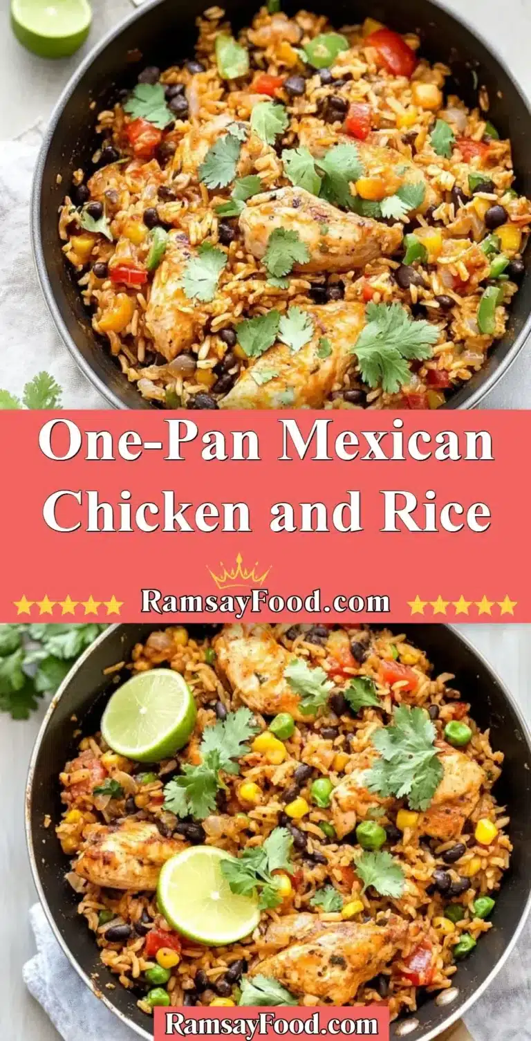 One-Pan Mexican Chicken and Rice 8 Delicious One-Pan Mexican Chicken with rice served with fresh vegetables