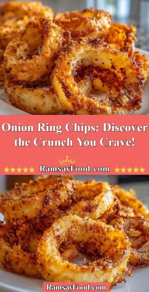 Delicious onion ring chips served in a bowl for a perfect crunchy snack.