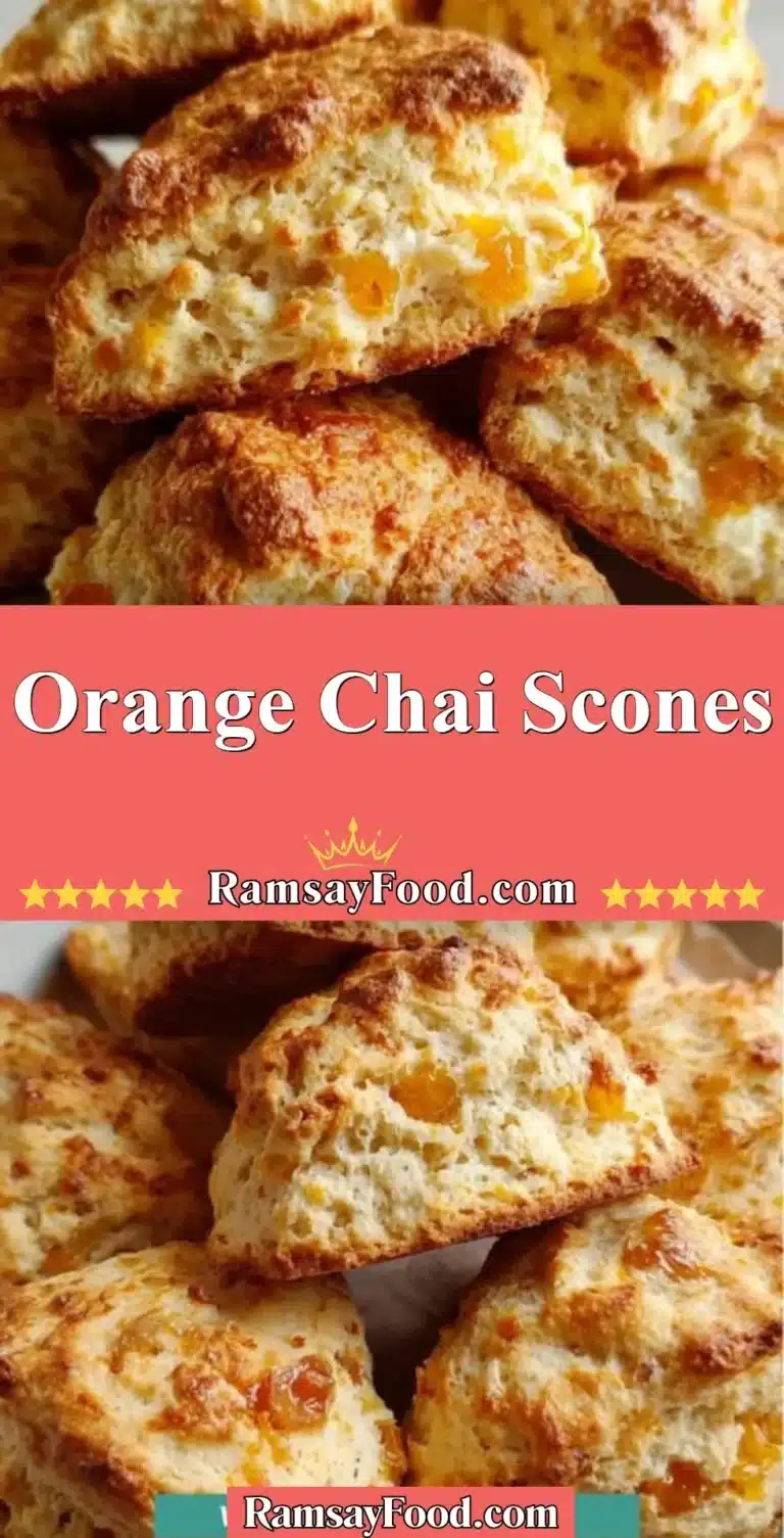 Freshly baked orange chai scones with spices and zest on a plate