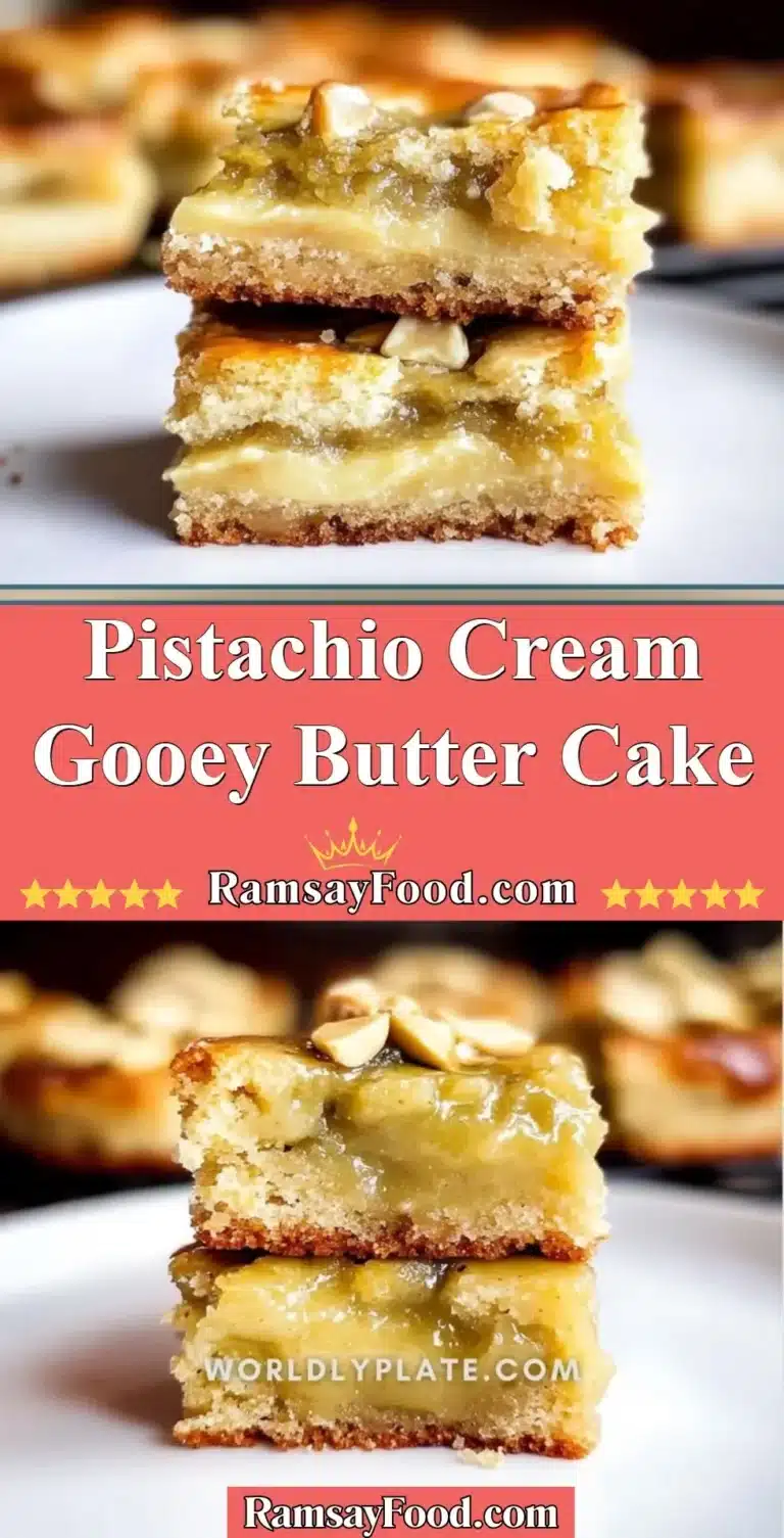 Pistachio Cream Gooey Butter Cake 4 Slice of Pistachio Cream Gooey Butter Cake with a creamy green frosting