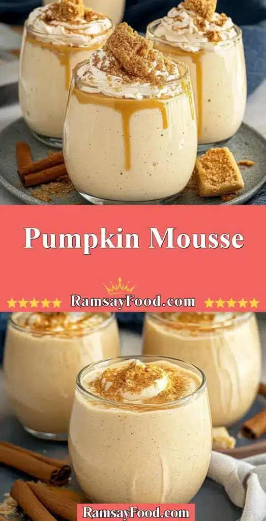 Delicious homemade Pumpkin Mousse in a stylish dessert bowl
