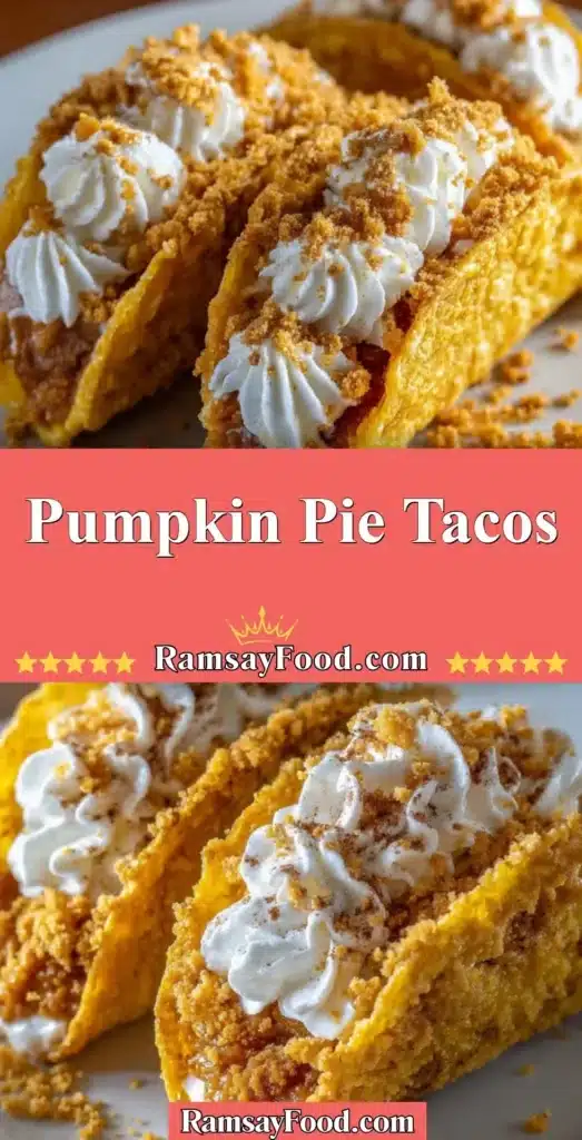 Delicious Pumpkin Pie Tacos served on a plate, perfect for fall desserts.