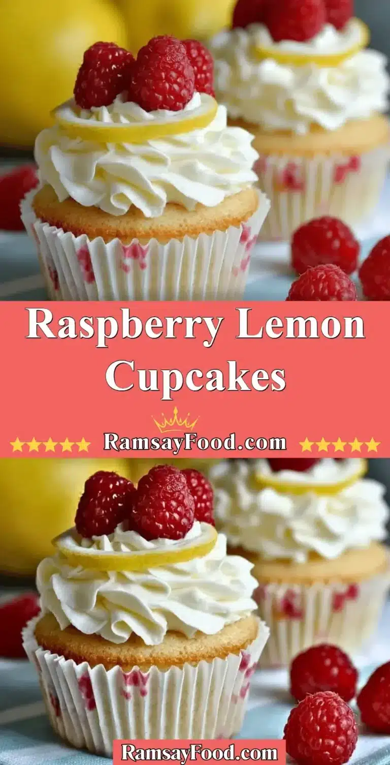 Raspberry Lemon Cupcakes 9 Raspberry Lemon Cupcakes with vibrant frosting and decorative toppings.