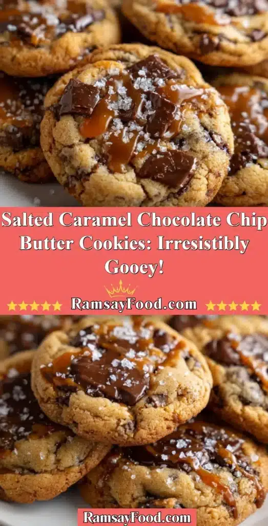 Irresistibly gooey salted caramel chocolate chip butter cookies