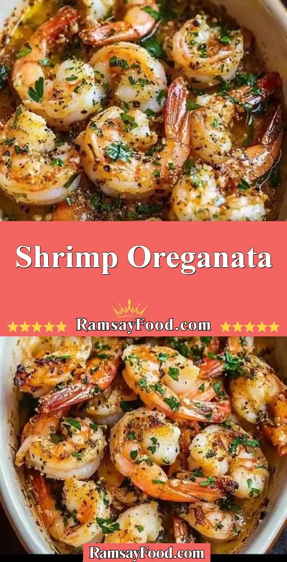 Delicious Shrimp Oreganata with herbs and breadcrumbs cooked to perfection