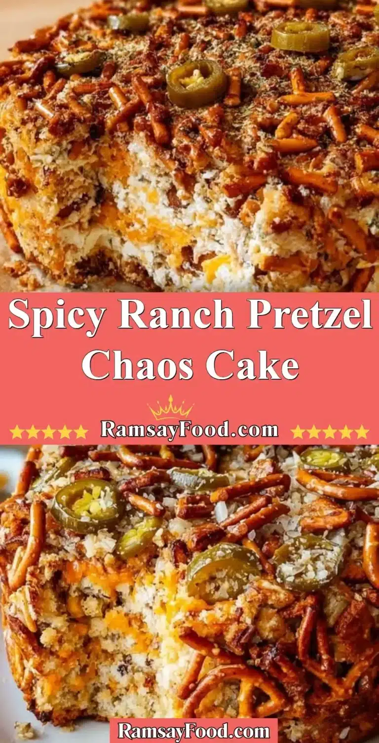 Spicy Ranch Pretzel Chaos Cake 7 Spicy Ranch Pretzel Chaos Cake – a deliciously unique dessert with bold flavors