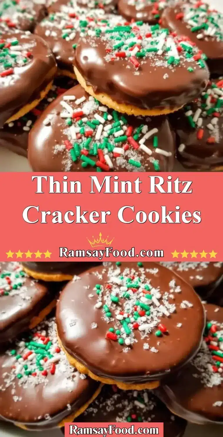 Thin Mint Ritz Cracker Cookies 5 Delicious Thin Mint Ritz Cracker Cookies stacked on a plate