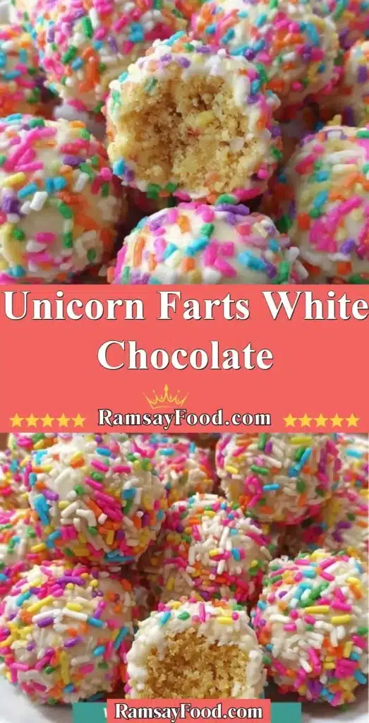 Delicious Unicorn Farts White Chocolate treat with vibrant colors