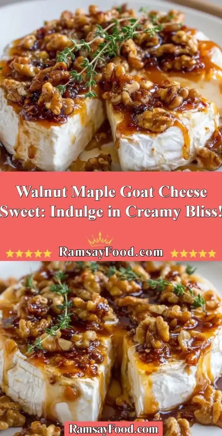 Creamy walnut maple goat cheese sweet on a rustic wooden platter.
