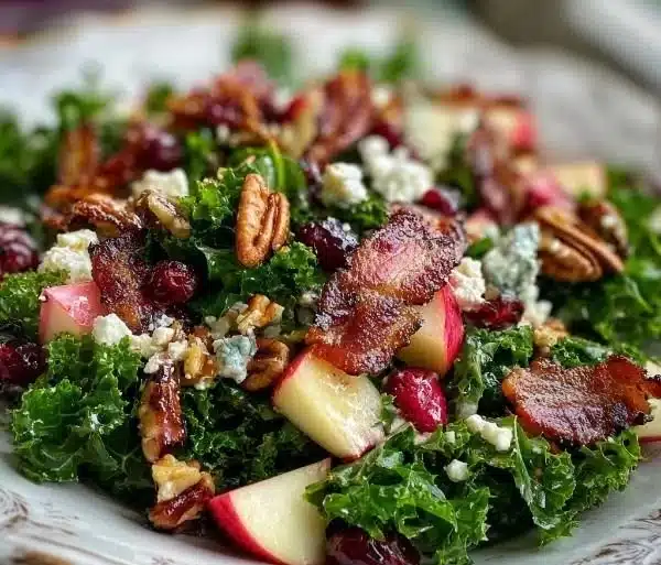 Apple Cranberry Bacon Kale Salad 7 Delicious Apple Cranberry Bacon Kale Salad with vibrant ingredients