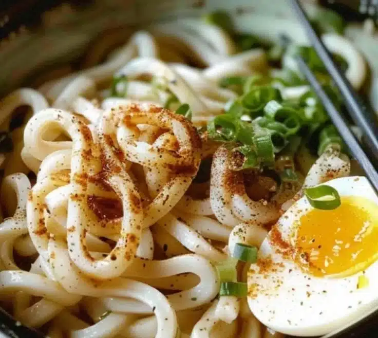 Kimchi Butter Udon with Soft Boiled Egg