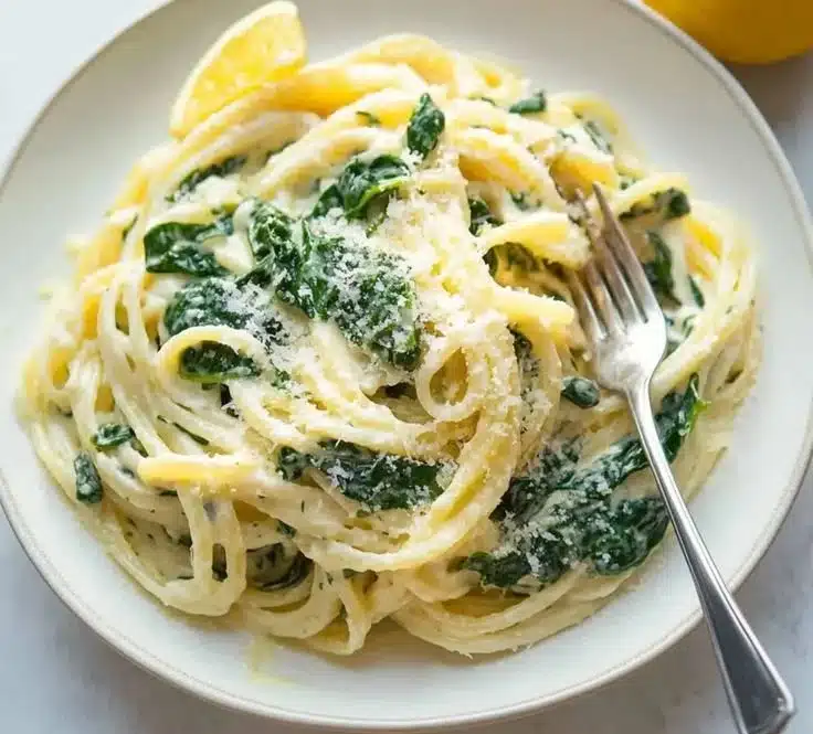 Zesty Lemon Ricotta Pasta & Spinach in 15 Minutes