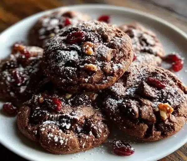 Black Forest Cookies 9 Freshly baked Black Forest Cookies topped with cherries and chocolate pieces