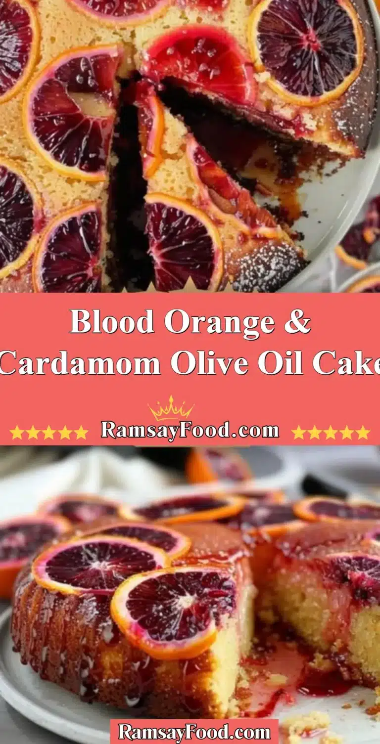 Blood Orange & Cardamom Olive Oil Cake, a moist and flavorful dessert