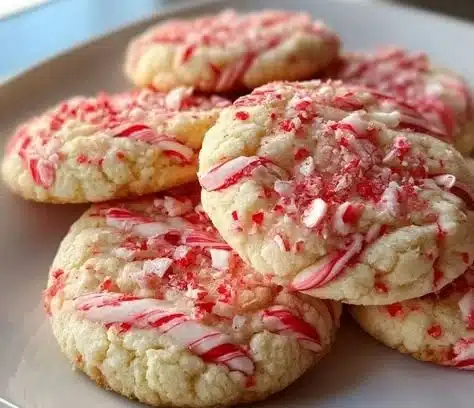 Candy Cane Cookies 6 Delicious homemade Candy Cane Cookies decorated with festive red and white stripes