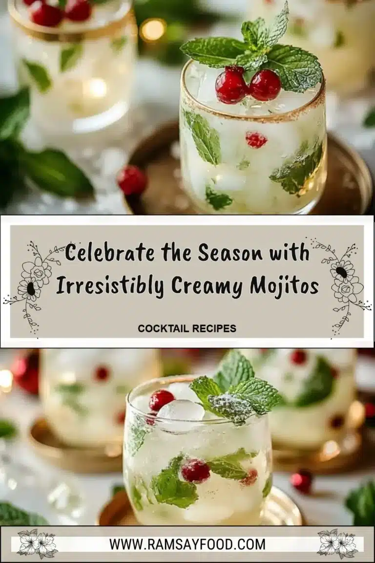 Celebrate the Season with Irresistibly Creamy Mojitos 5 Delicious creamy mojitos garnished with mint and lime for a festive drink.
