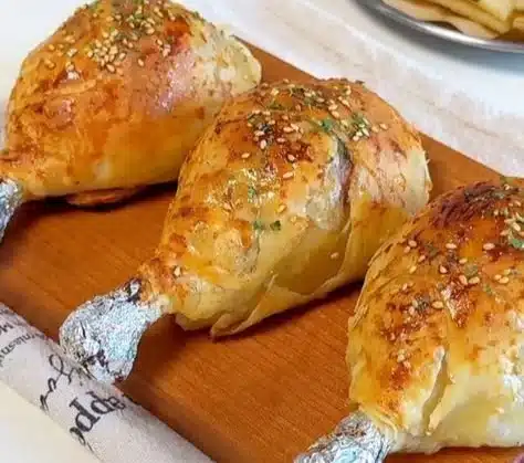 Delicious Cheese Chicken Thigh Pastry baked to golden perfection.