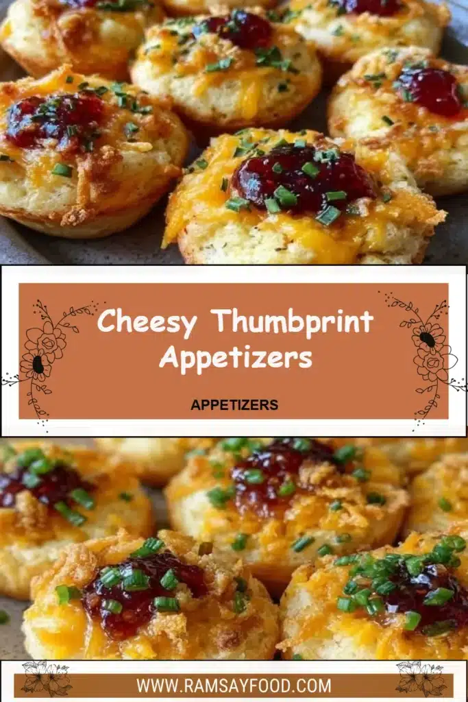 Cheesy thumbprint appetizers served on a platter, ideal for parties.