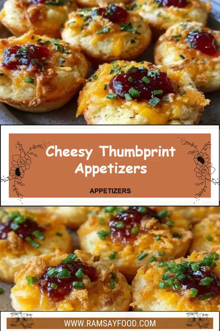 Cheesy thumbprint appetizers served on a platter, ideal for parties.