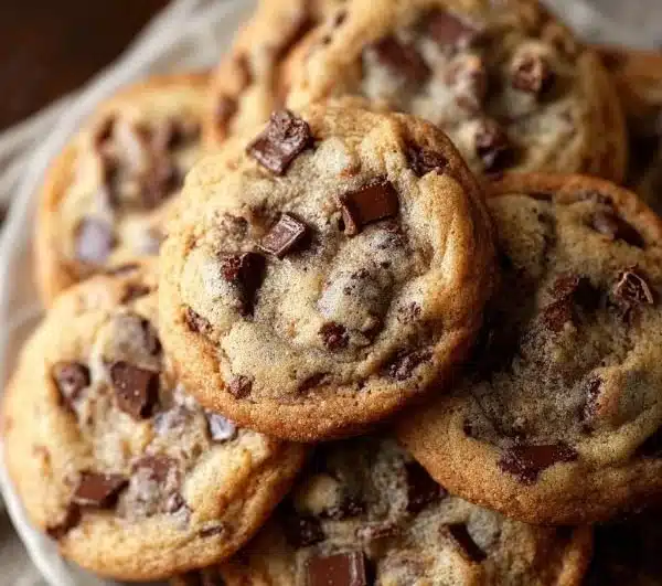 Delicious Chocolate Chip Christmas Cookies decorated with festive holiday sprinkles