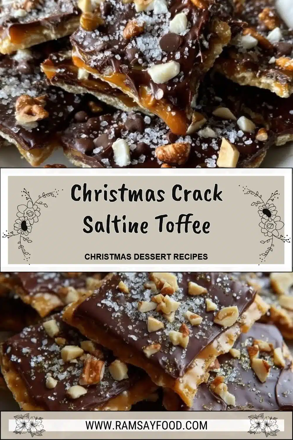 Delicious homemade Christmas Crack Saltine Toffee for the holidays