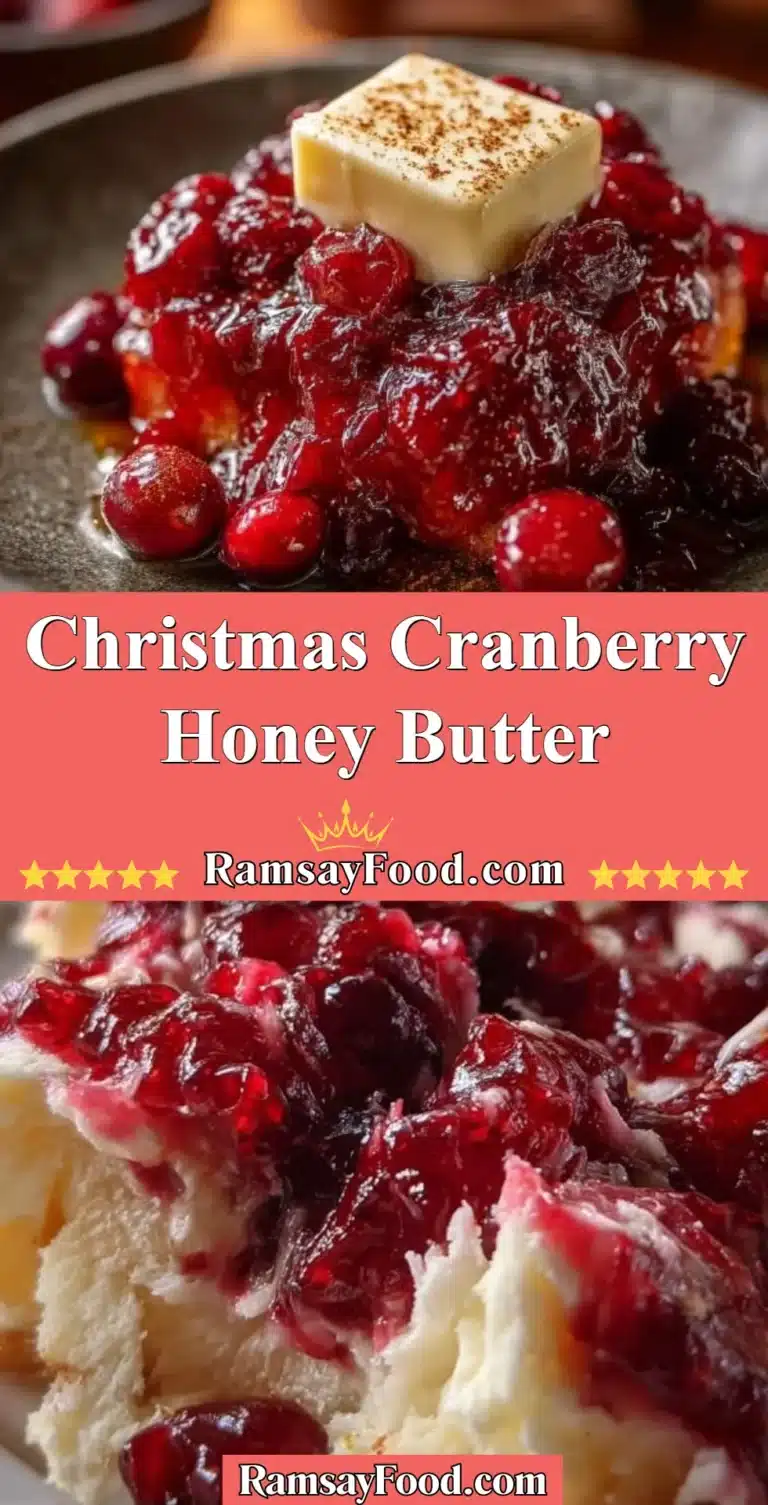 Christmas Cranberry Honey Butter 6 Festive Christmas Cranberry Honey Butter spread on toast with festive decorations