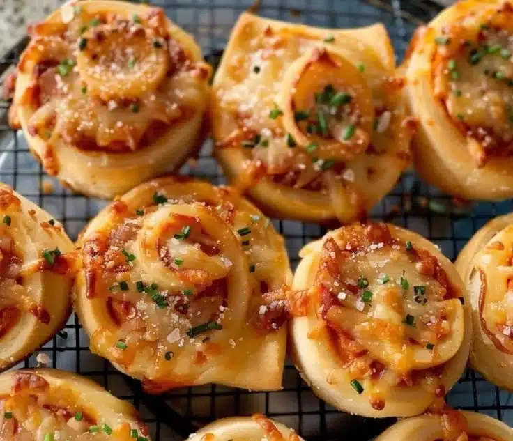 Christmas Eve sourdough pizza roll-ups with festive toppings