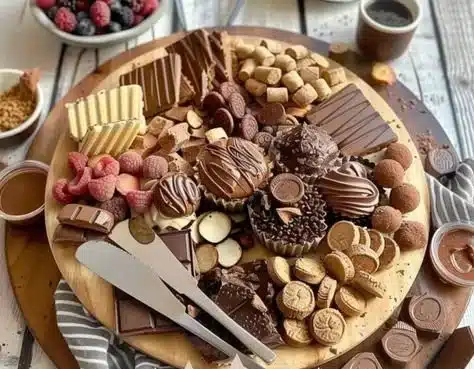 Delicious cheese chocolate board for an unforgettable Countdown Night celebration.