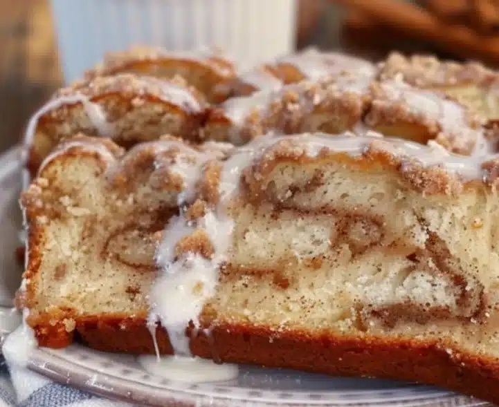 Cozy Cinnamon Swirl Yogurt Bread with a delightful swirl of cinnamon.