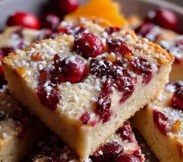 Cozy Cranberry Orange Shortbread 8 Cozy cranberry orange shortbread cookies on a festive plate