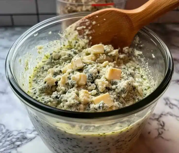 Creamy Blue Cheese Vinaigrette You’ll Crave Every Day 9 Creamy blue cheese vinaigrette drizzled on a fresh salad